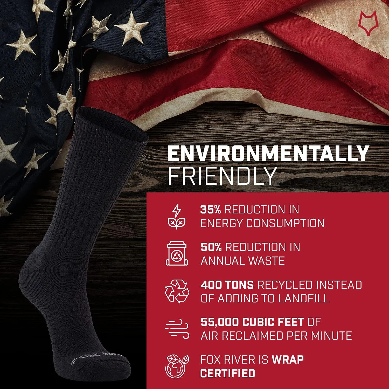 Fox River Bilbao Merino Wool Crew Socks Medium Weight Warm Thermal Socks for Men with Fully Cushioned Sole