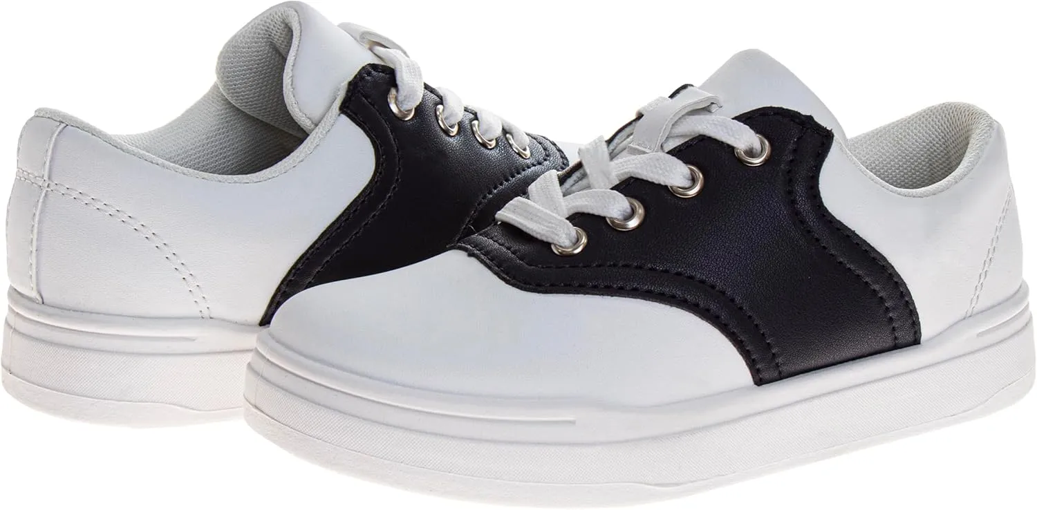 French Toast Kids Oxford Dress Shoes - Lace Up Loafer School Uniform Saddle Shoe for Girls and Boys (Sizes: 11-13 Little Kid / 1-7 Big Kid)