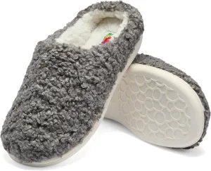 Fruit of the Loom House Slippers For Women, Memory Foam Insole, Indoor Outdoor, Comfy, Berber Loafer
