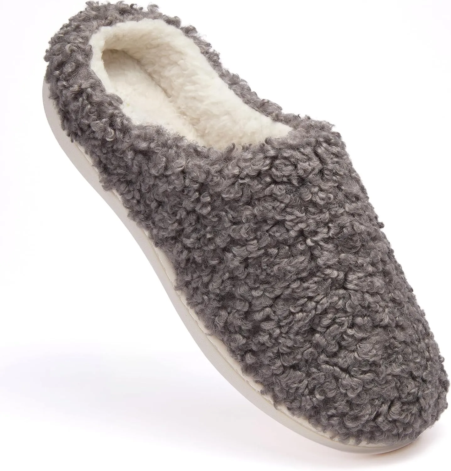 Fruit of the Loom House Slippers For Women, Memory Foam Insole, Indoor Outdoor, Comfy, Berber Loafer