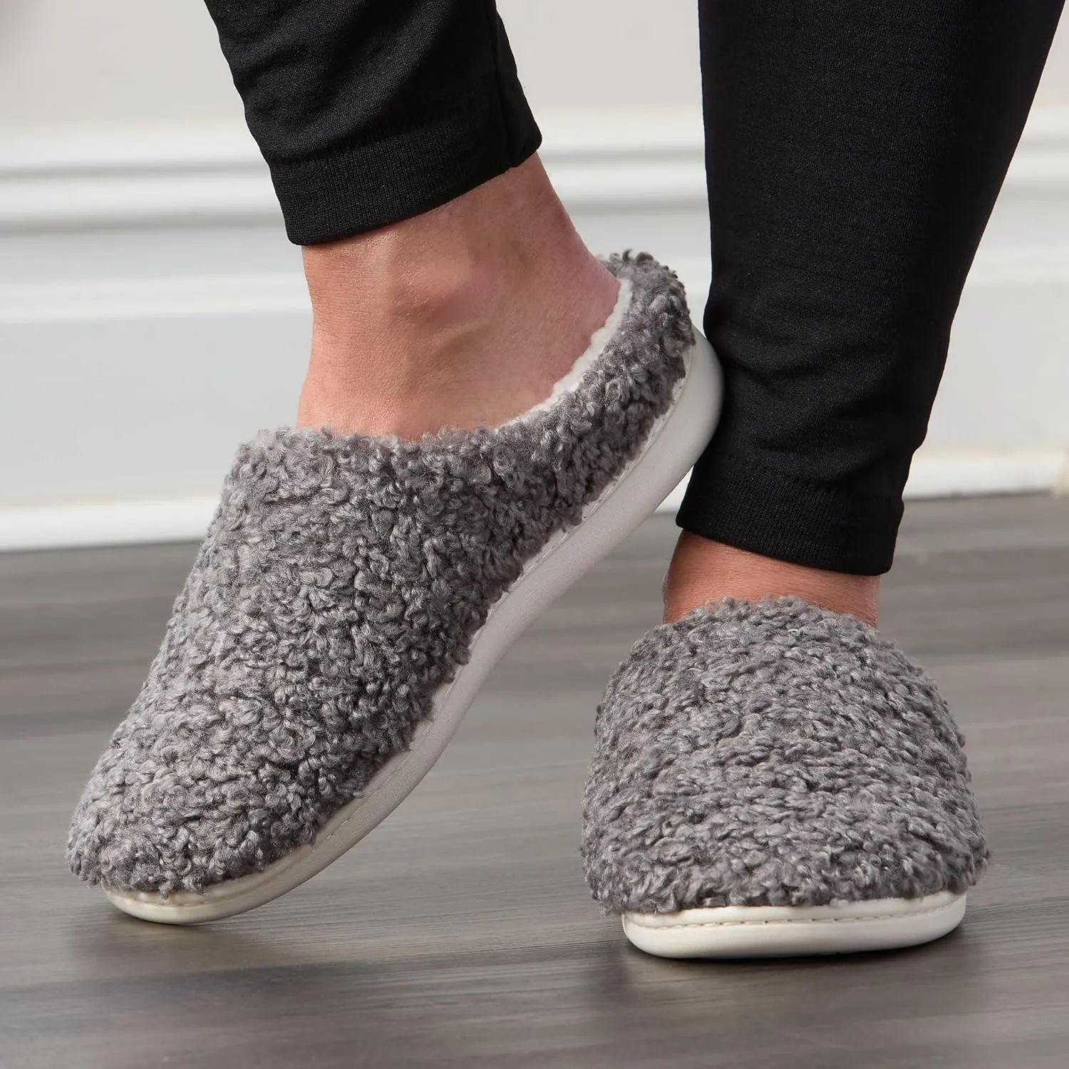 Fruit of the Loom House Slippers For Women, Memory Foam Insole, Indoor Outdoor, Comfy, Berber Loafer