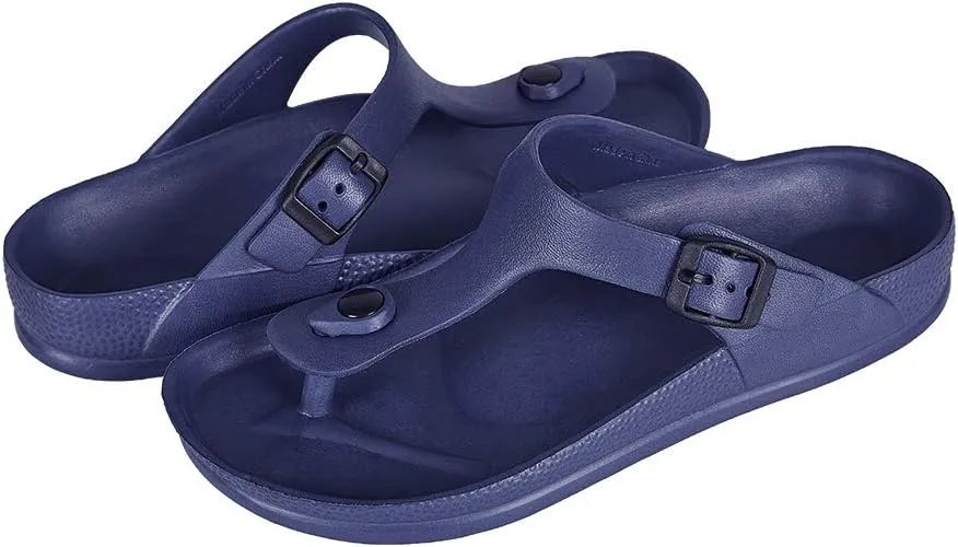FUNKYMONKEY EVA Flip Flops Waterproof Adjustable Thong Sandals for Mens and Womens