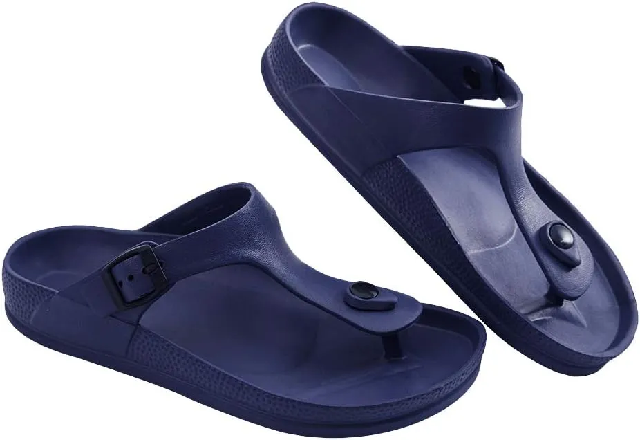 FUNKYMONKEY EVA Flip Flops Waterproof Adjustable Thong Sandals for Mens and Womens