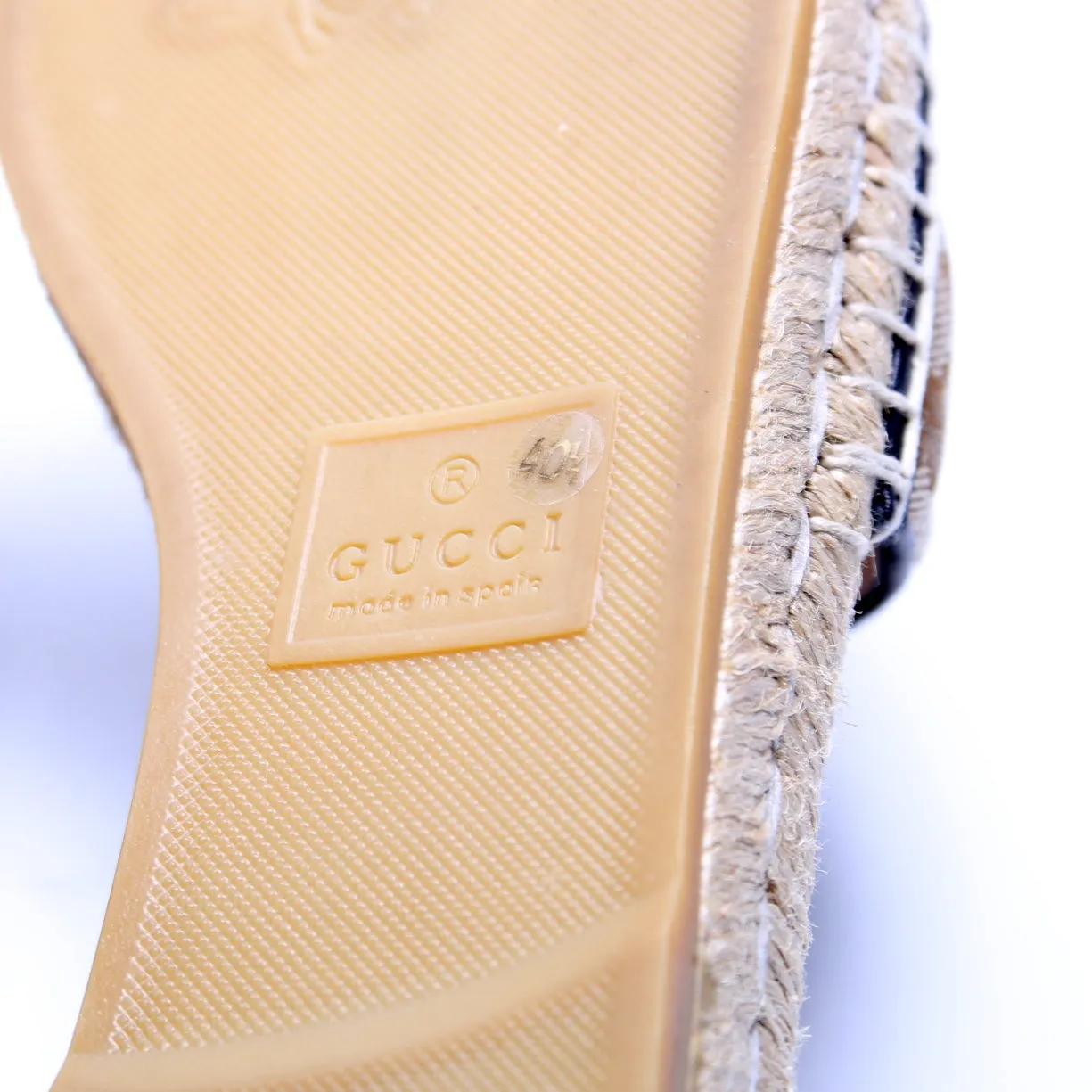 GG Marmont Espadrille Slides Size 40.5 Brown