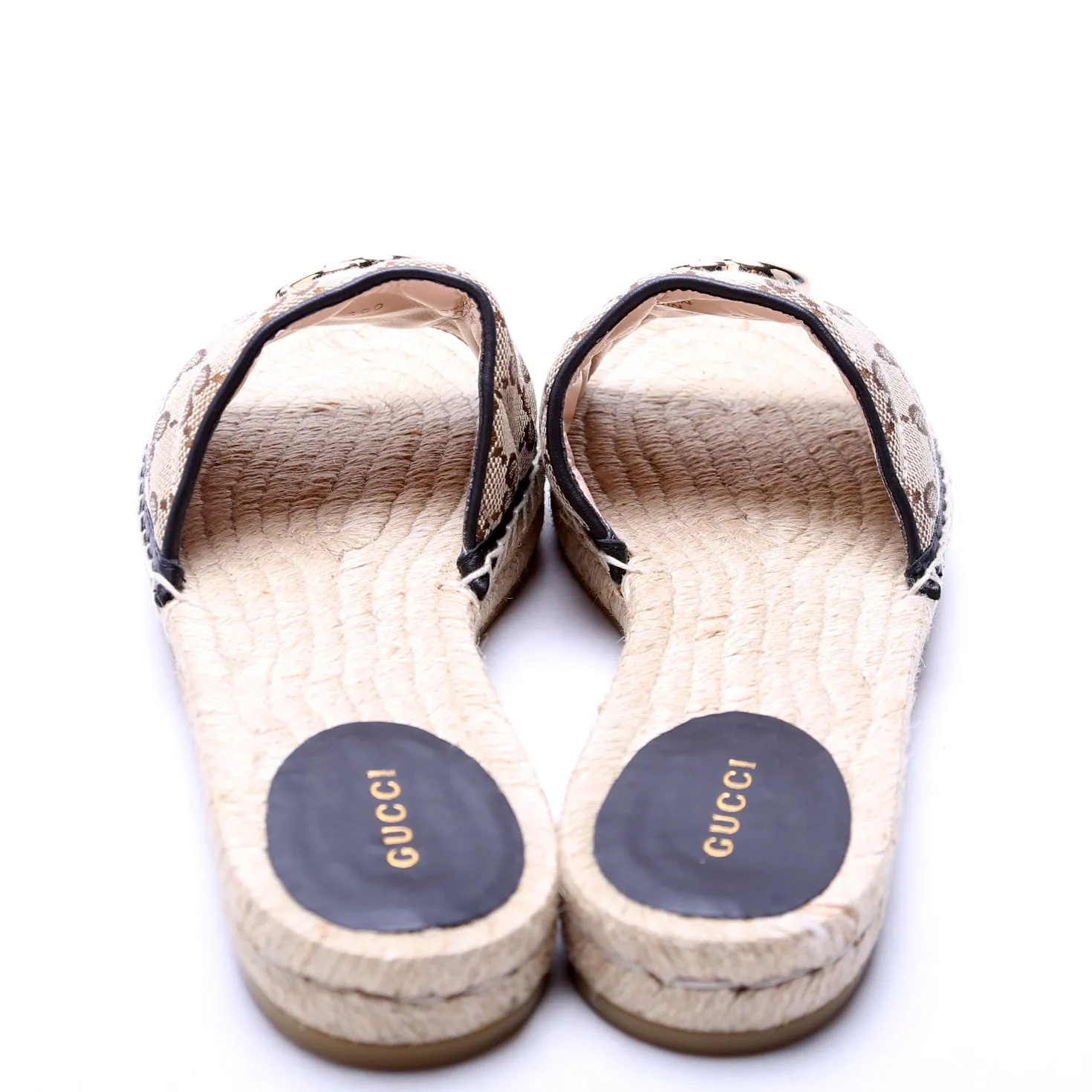 GG Marmont Espadrille Slides Size 40.5 Brown