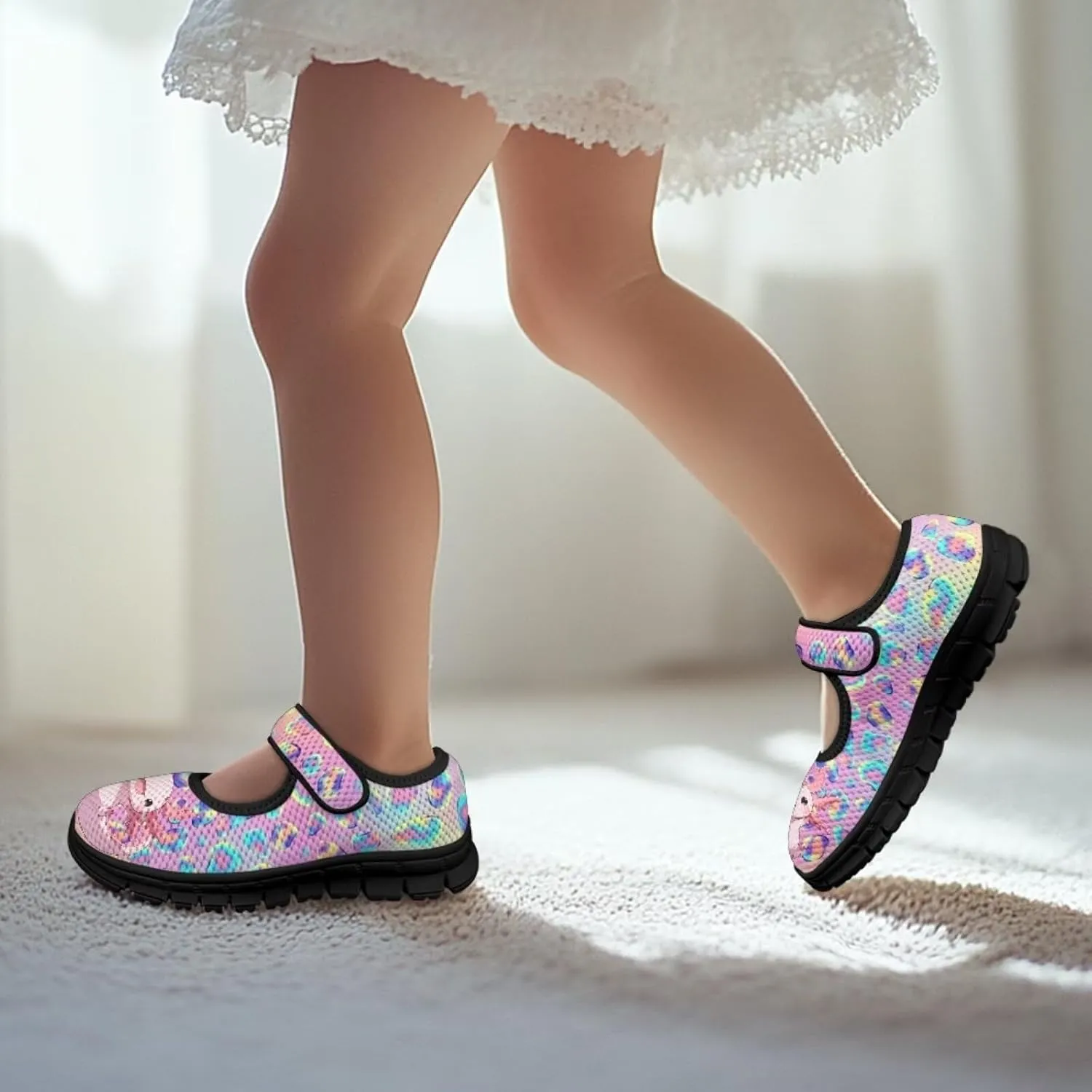 Girls Axolotl Mary Jane Dress Shoes Glitter Ballerina Princess Flat for Wedding, Party, Birthday US 11-2.5