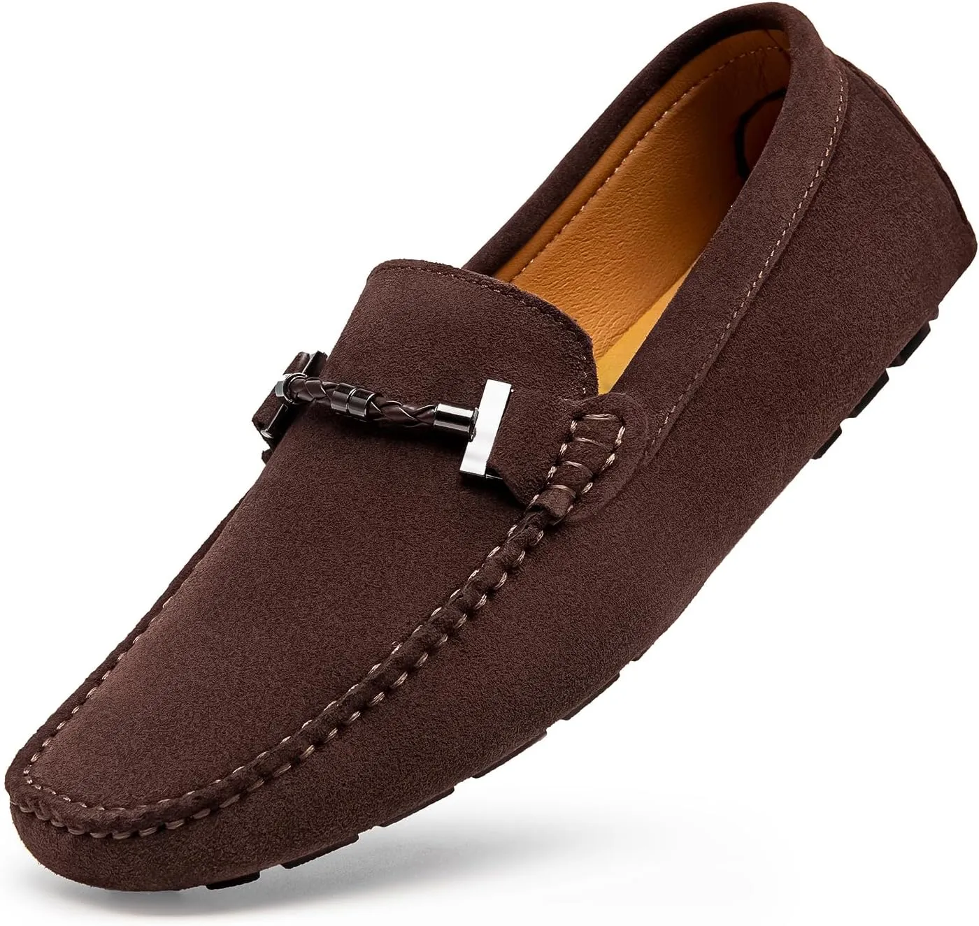 Go Tour Men's Penny Loafers Moccasin Driving Shoes Slip On Flats Boat Shoes