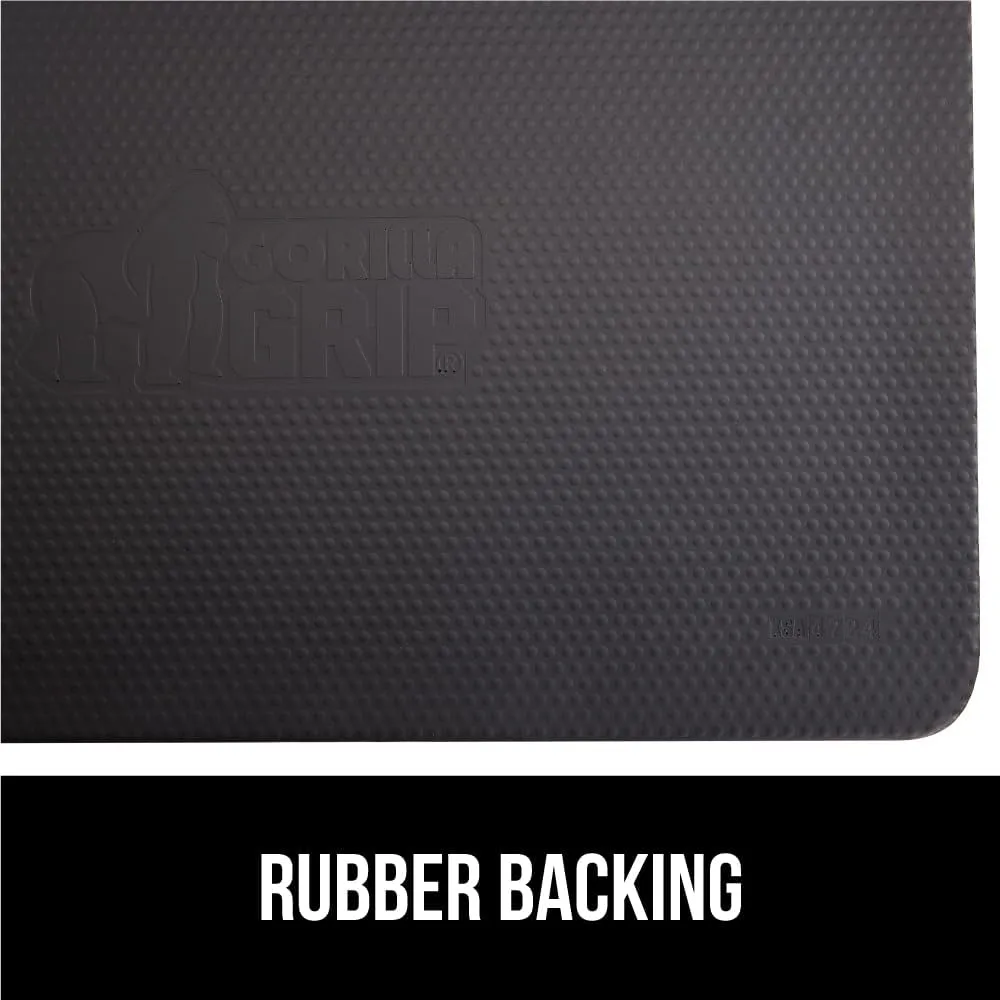 GORILLA GRIP Cushioned Anti Fatigue Mats for Kitchen Floor, Ergonomic Standing Office Desk Mat, Waterproof Scratch Resistant Pebbled Top, Supportive Comfort Padded Foam Rugs, 20x32, 3/4 in Thick Black