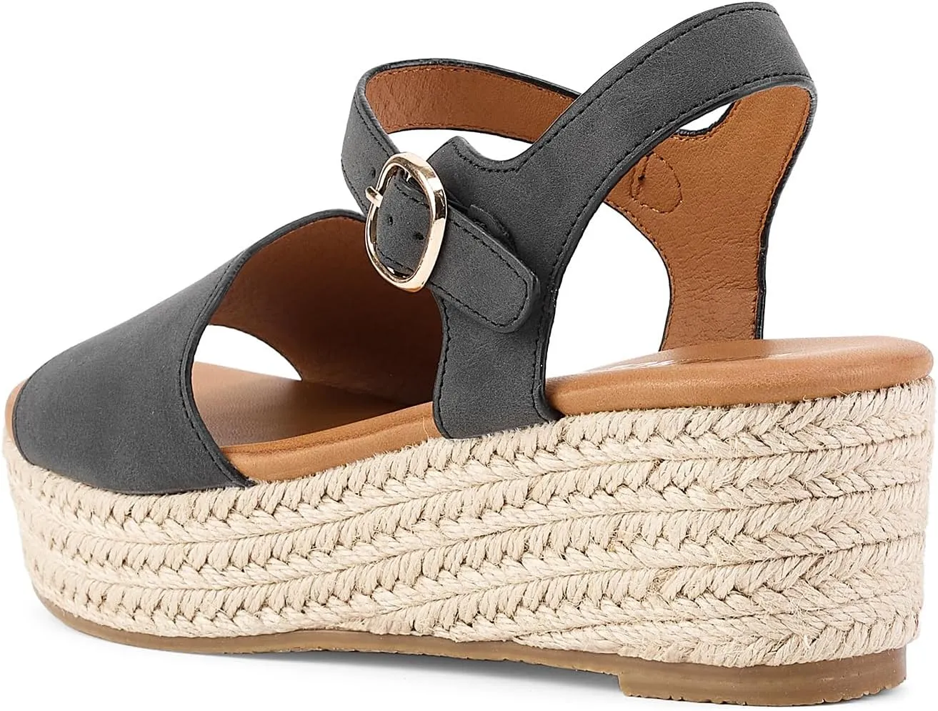 GOSERCE Wedge Sandals for Women Espadrille Platform Sandals Comfortable Lace Up Peep Open Toe for Walking Beach Casual Dressy Summer Shoes