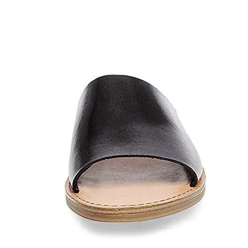 Grace Flat Sandal Black Leather 85 M Us