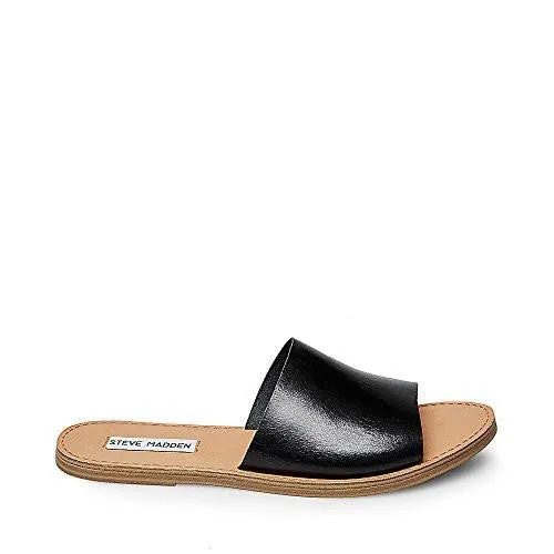 Grace Flat Sandal Black Leather 85 M Us