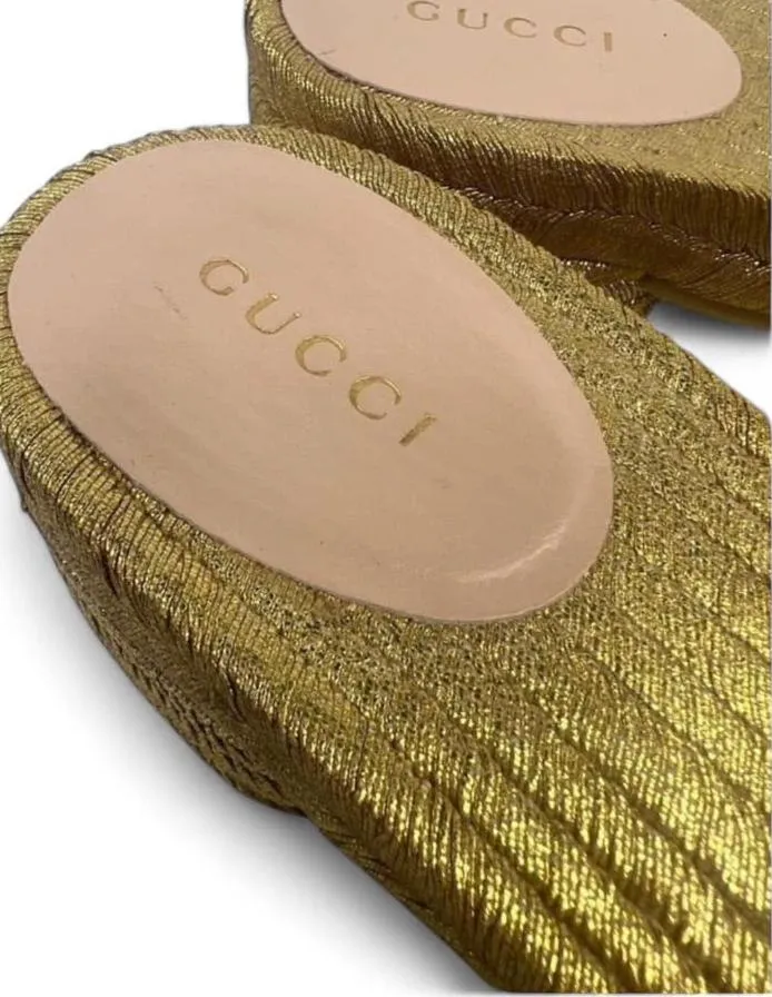 GUCCI GG Logo Open Toe Sandals EU38.5