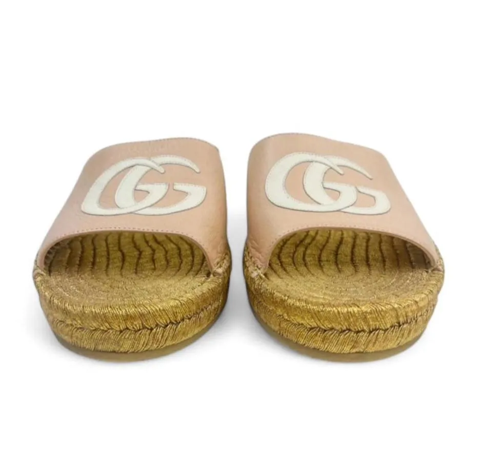 GUCCI GG Logo Open Toe Sandals EU38.5