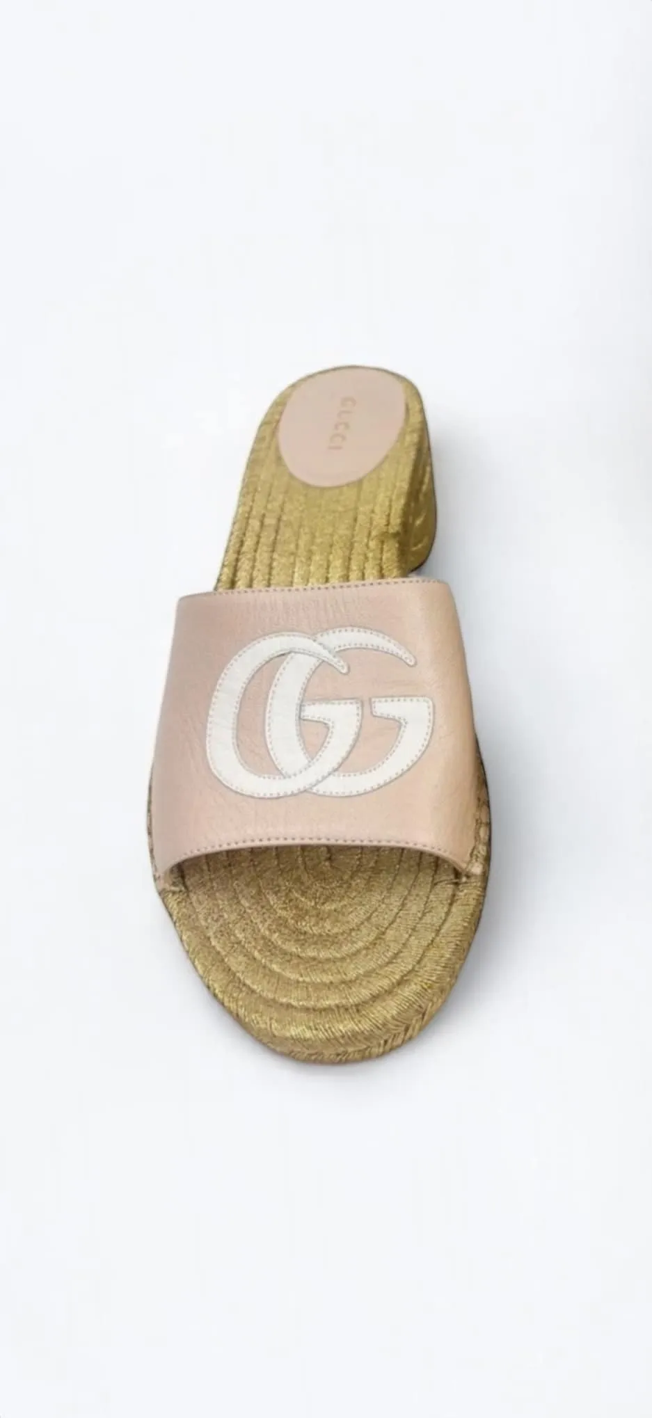 GUCCI GG Logo Open Toe Sandals EU38.5