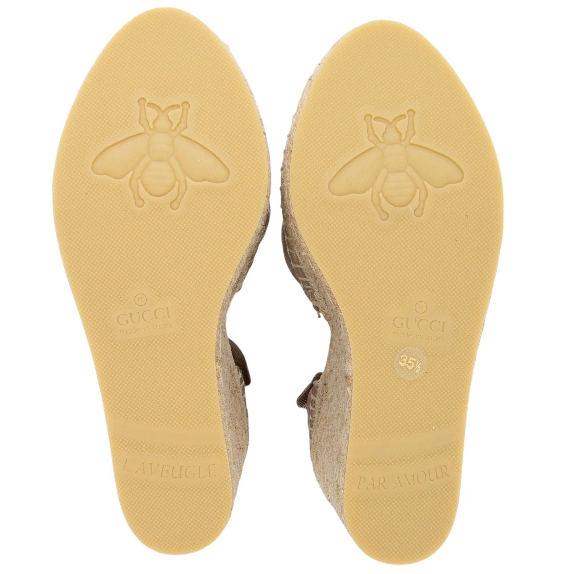 Gucci Matelasse Leather GG Marmont Espadrille Wedges