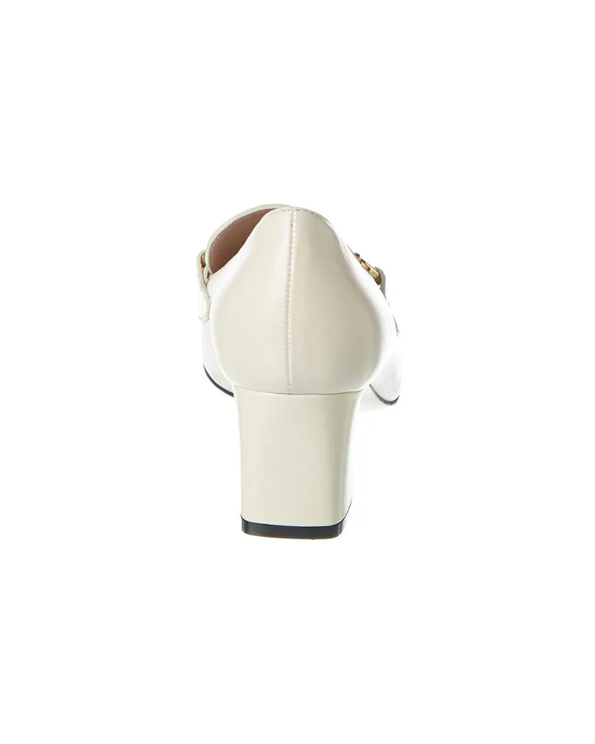 Gucci Zumi Mid-Heel Leather Loafer