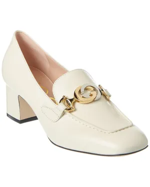 Gucci Zumi Mid-Heel Leather Loafer