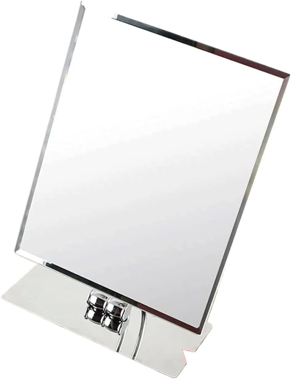 Hand Mirror, Mirror Stainless Steel Makeup Mirror, 360°Rotation Folding Portable Desk Vanity Mirror with Stand, Adjustable Flexible Cosmetic Mirror Beautiful