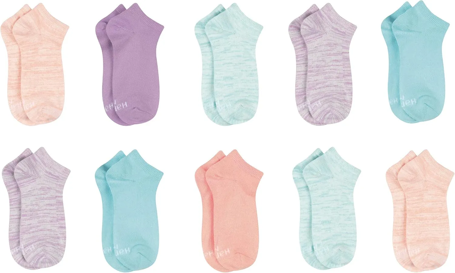 Hanes girls Comfortsoft Ankle Socks, Soft Stretch Socks for Girls, Assorted, 10-pair Pack