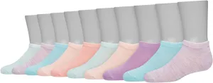 Hanes girls Comfortsoft Ankle Socks, Soft Stretch Socks for Girls, Assorted, 10-pair Pack