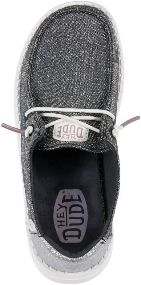 Hey Dude Unisex-Child Wendy Sparkle Kids Loafer