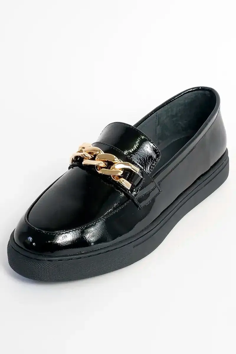 Hinako Women's Oscar Loafer in Black Patent