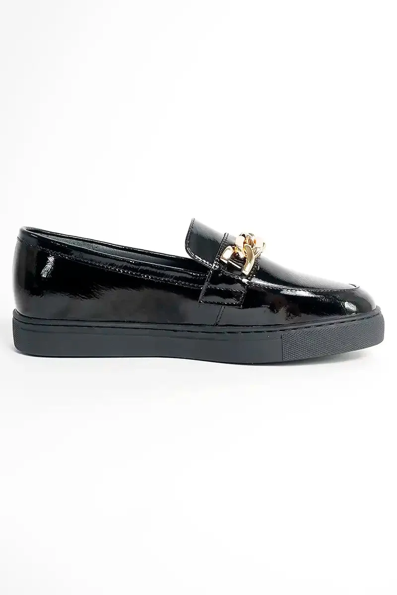 Hinako Women's Oscar Loafer in Black Patent