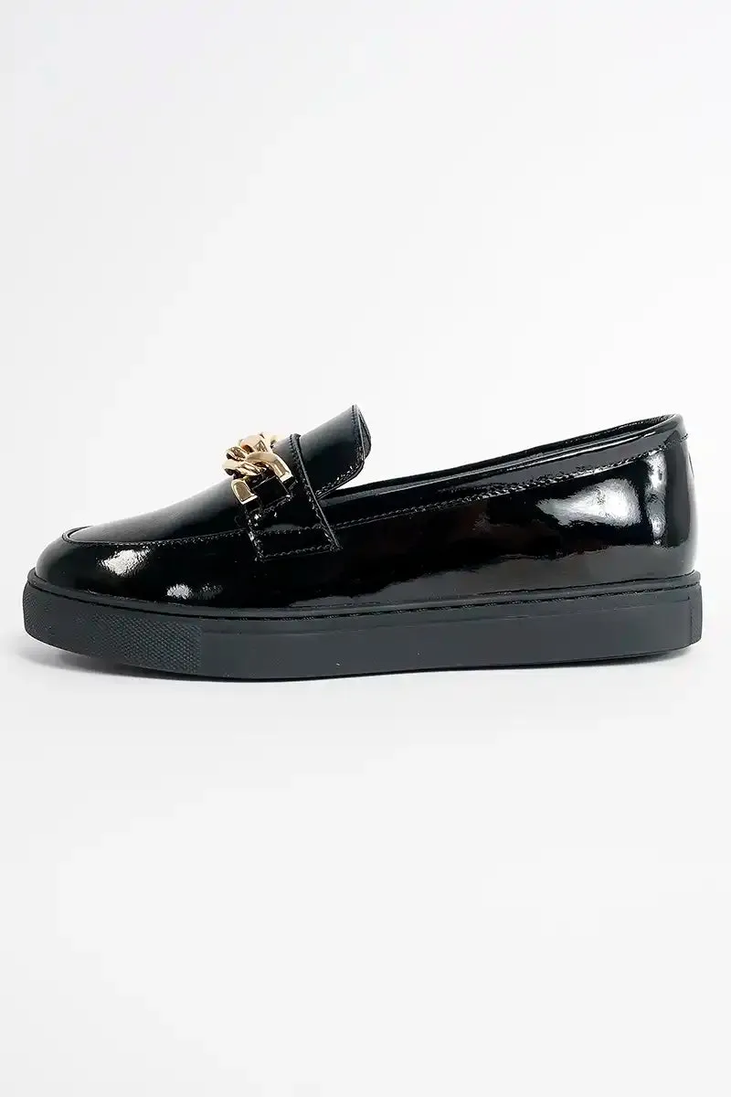 Hinako Women's Oscar Loafer in Black Patent