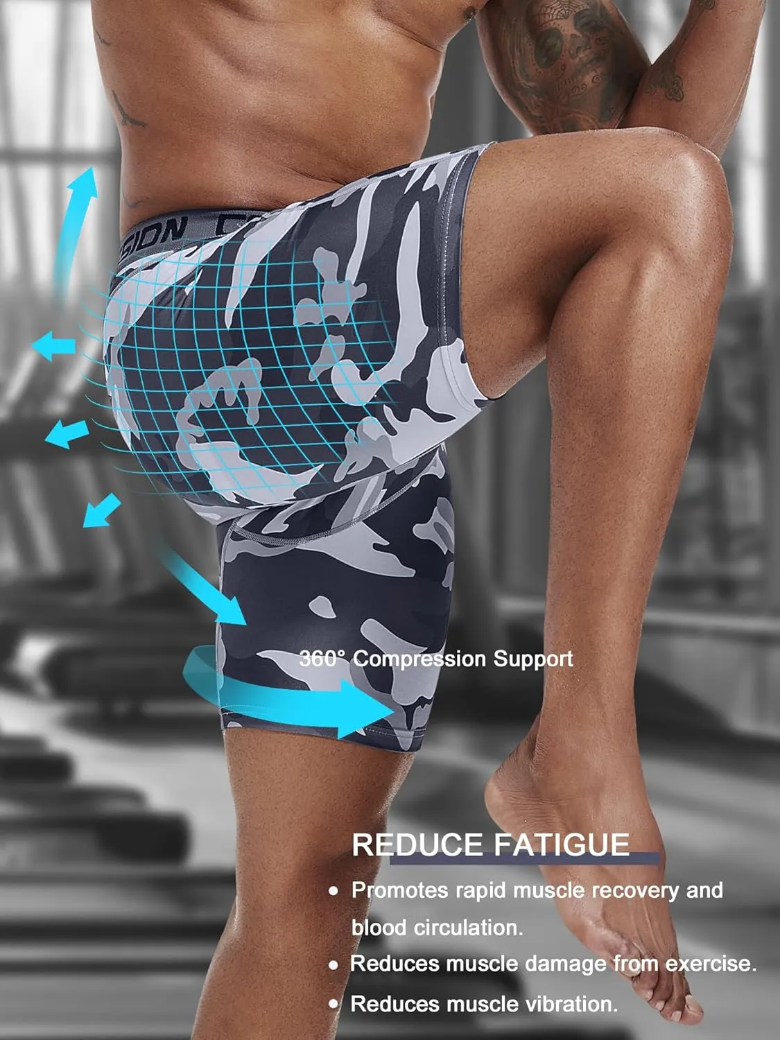 Holure Men's Performance Compression Shorts Athletic Workout Running Underwear (3 or 5 Pack)