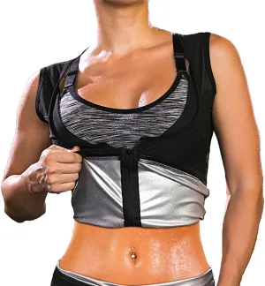 HOMETA Sweat Vest for Women Waist Trainer Vest Slimming Polymer Sauna Vest Tank Top for Weight Loss Body Shaper Shirts