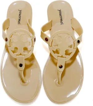 Homtechly Women's Flat Sandals Casual Flip Flop Sandals Dressy Thong Slip on Summer Flat Sandals