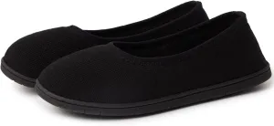 House Shoes for Women Comfy Memory Foam Loafer Slippers for Ladies Non-slip Sole for Comfort Ballet Flat with Closed Back Indoor and Outdoor for All Season Wear Black LightGrey Beige US6-US11