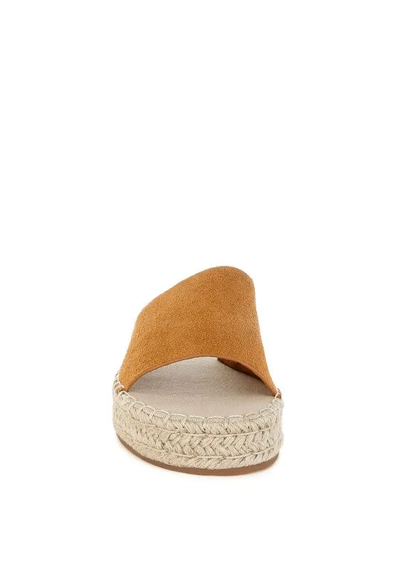 Huntra Soft Leather Espadrille Flatforms