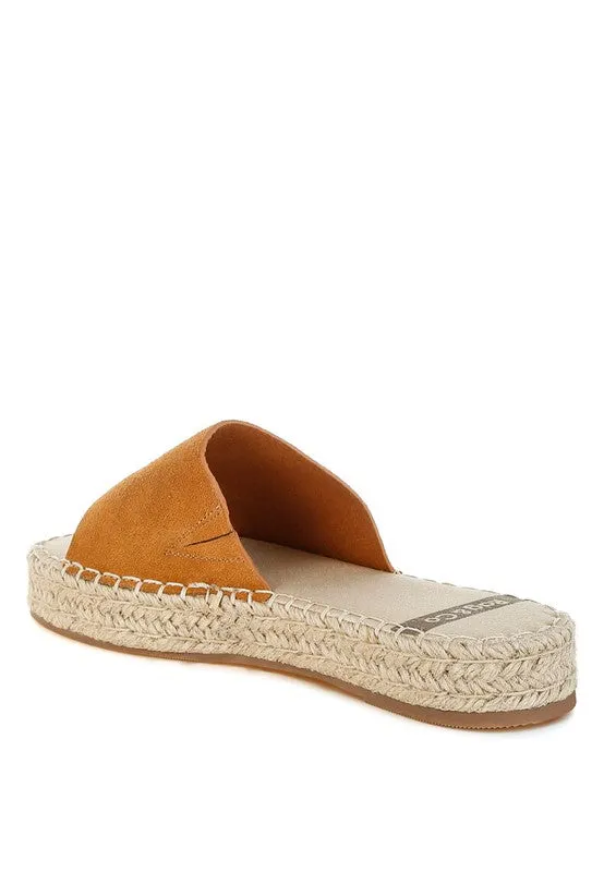 Huntra Soft Leather Espadrille Flatforms