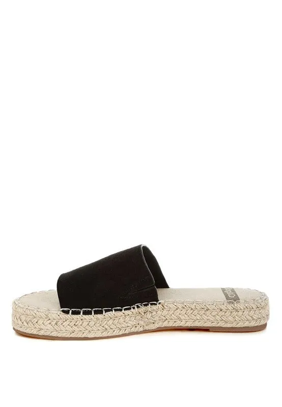 Huntra Soft Leather Espadrille Flatforms