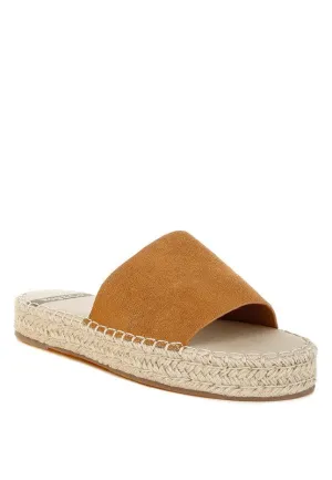 Huntra Soft Leather Espadrille Flatforms