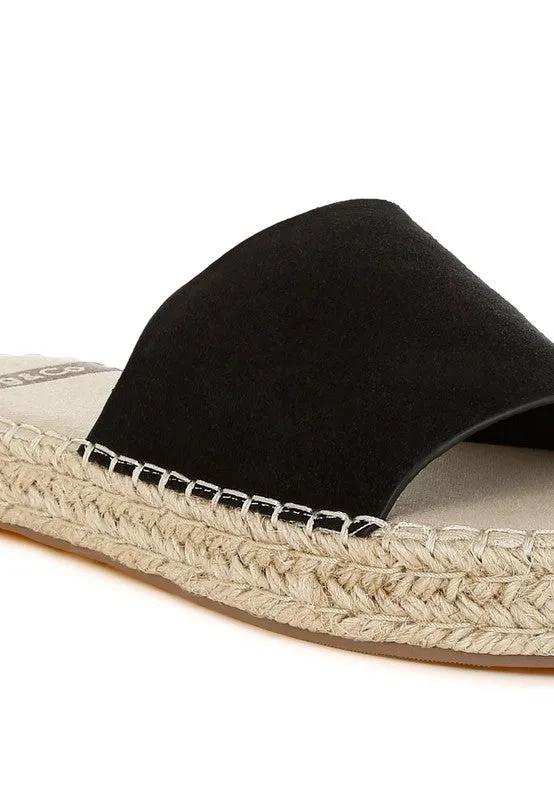 Huntra Soft Leather Espadrille Flatforms