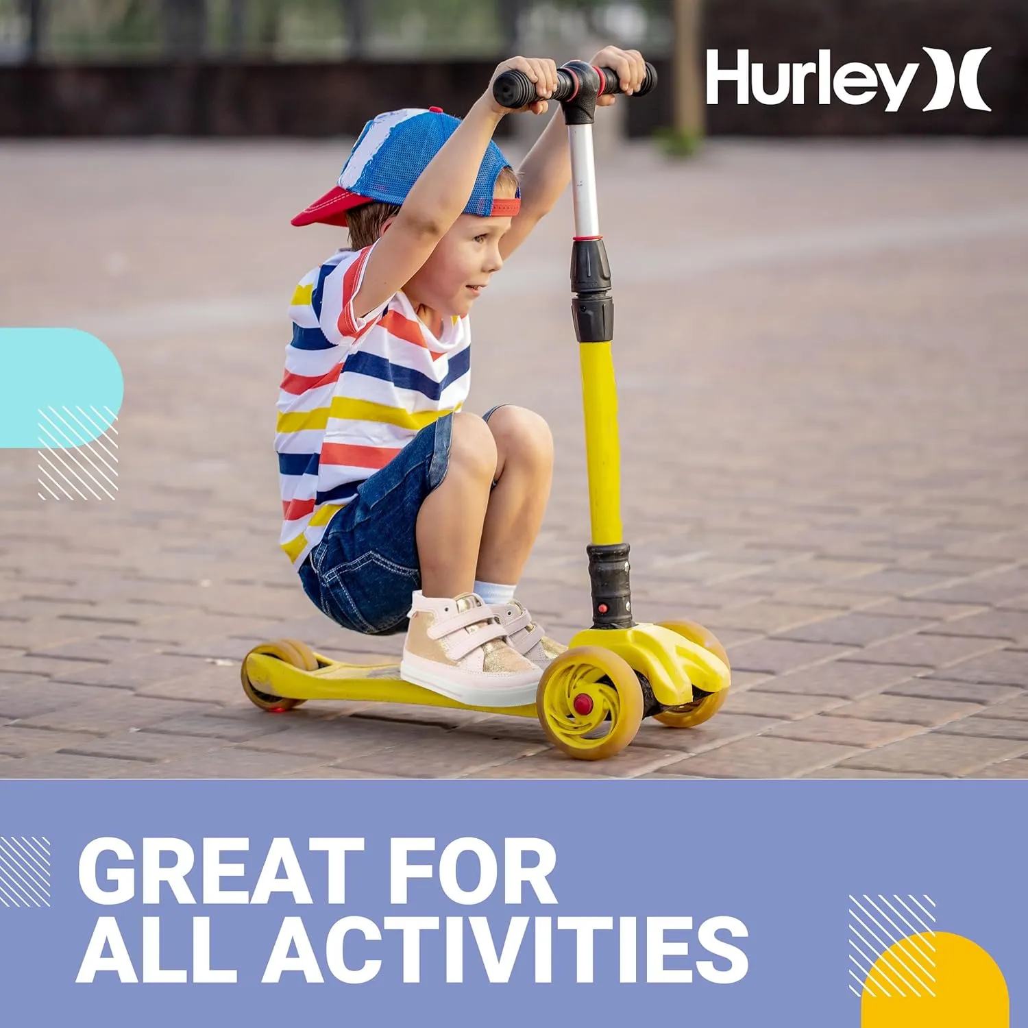 Hurley Kids Toddler and Little Kids Tedd Canvas Sneakers with Straps High Cut Skateboarding Shoes for Boys and Girls, Durable Shoes for School