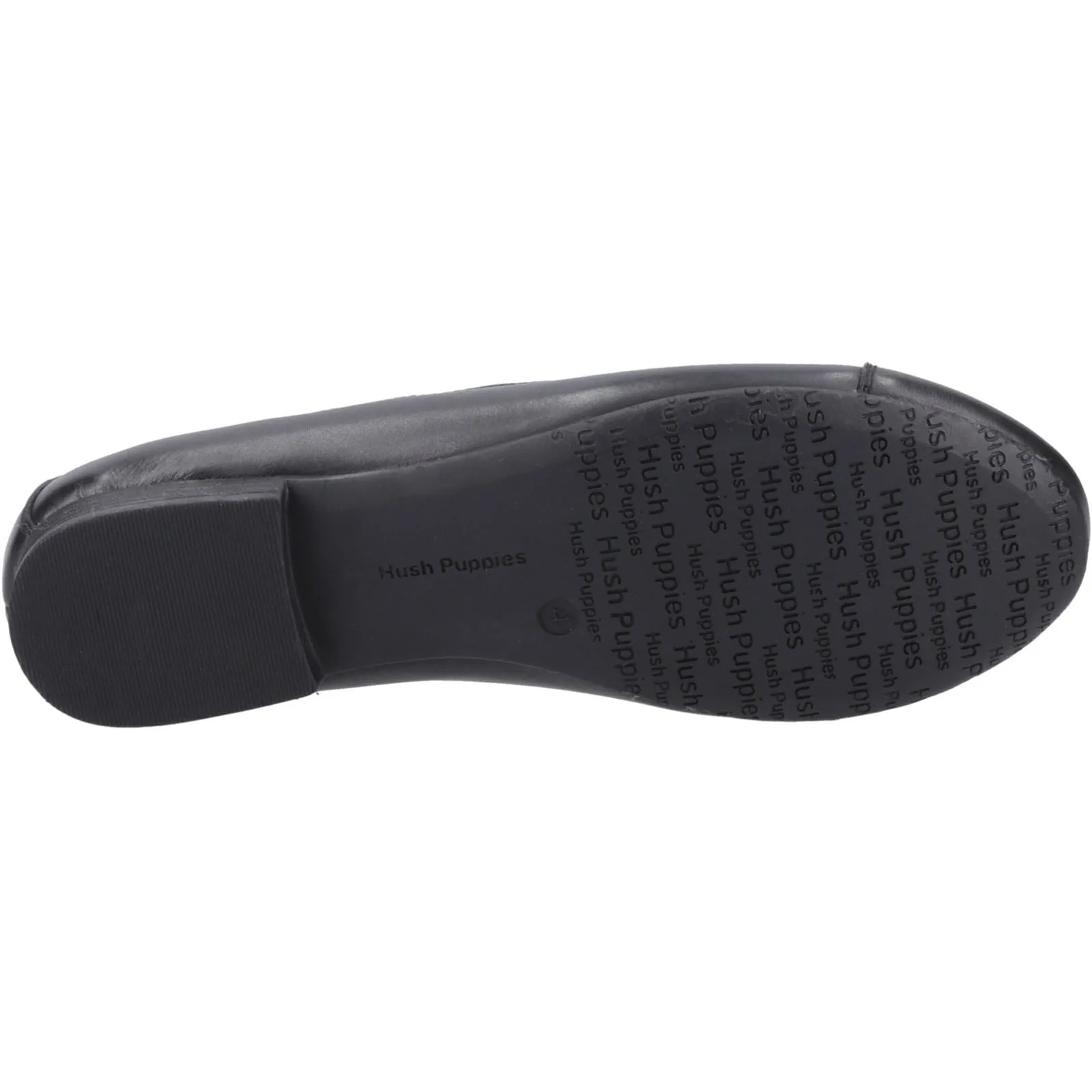 Hush Puppies Emma Senior Leather Girls's Black Ballet Flats