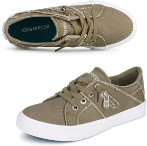 JENN ARDOR Women’s Fashion Sneakers Slip On Shoes Women Sneakers Canvas Shoes Womens Tennis Comfortable Walking Flats for Womens Casual Shoes