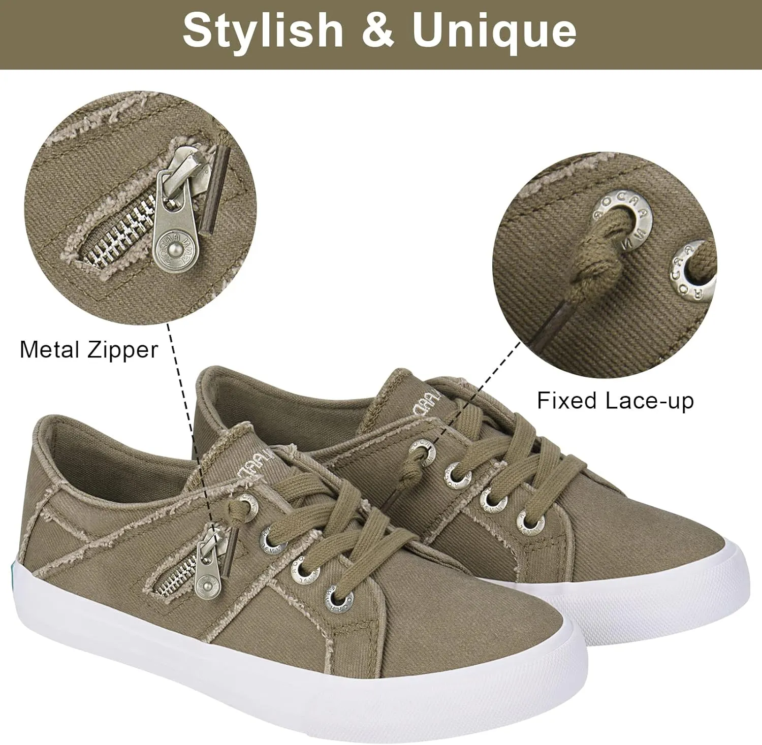 JENN ARDOR Women’s Fashion Sneakers Slip On Shoes Women Sneakers Canvas Shoes Womens Tennis Comfortable Walking Flats for Womens Casual Shoes