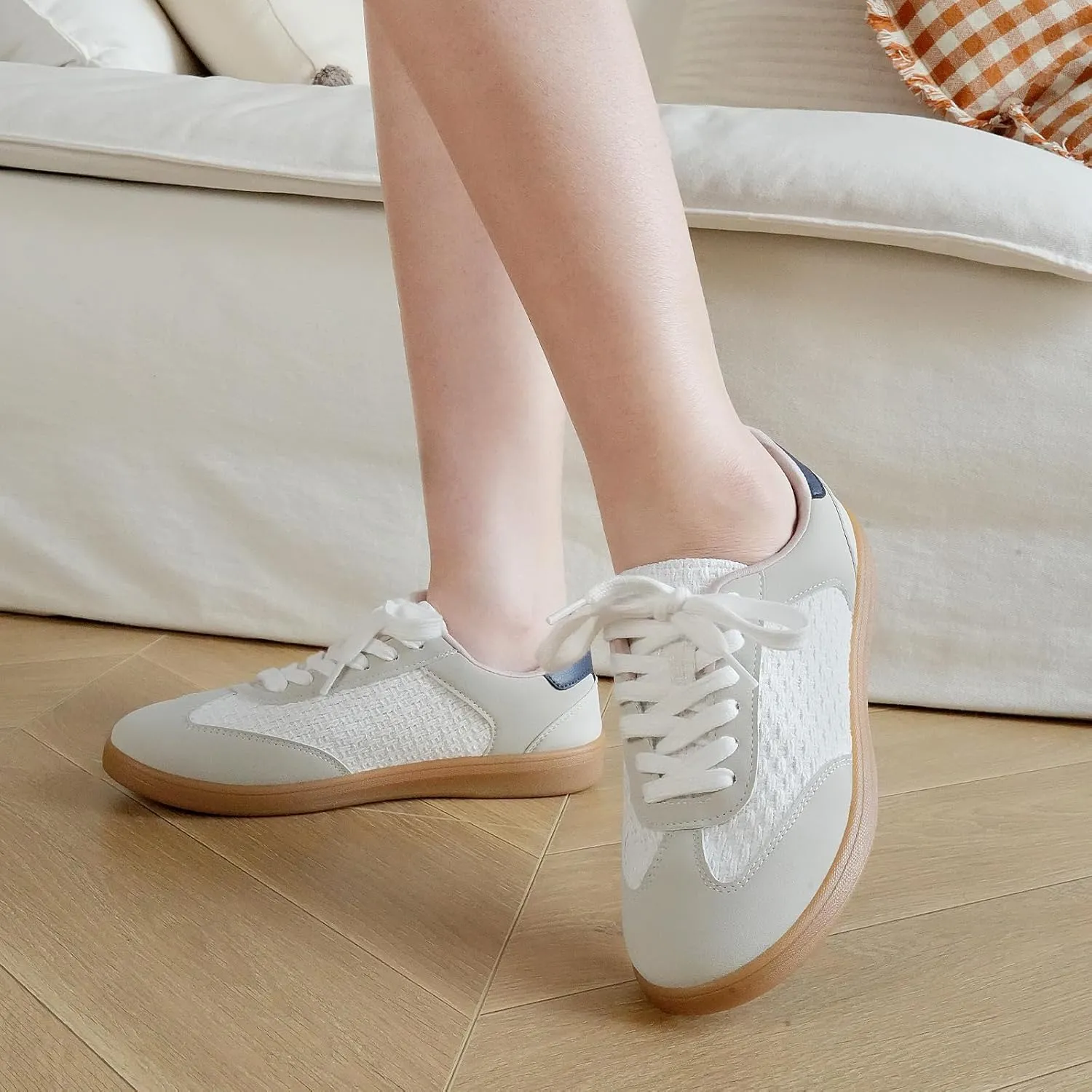 JENN ARDOR Womens Retro Fashion Sneakers Casual Walking Shoes Classic Non-Slip Comfort Dress Skate Shoes