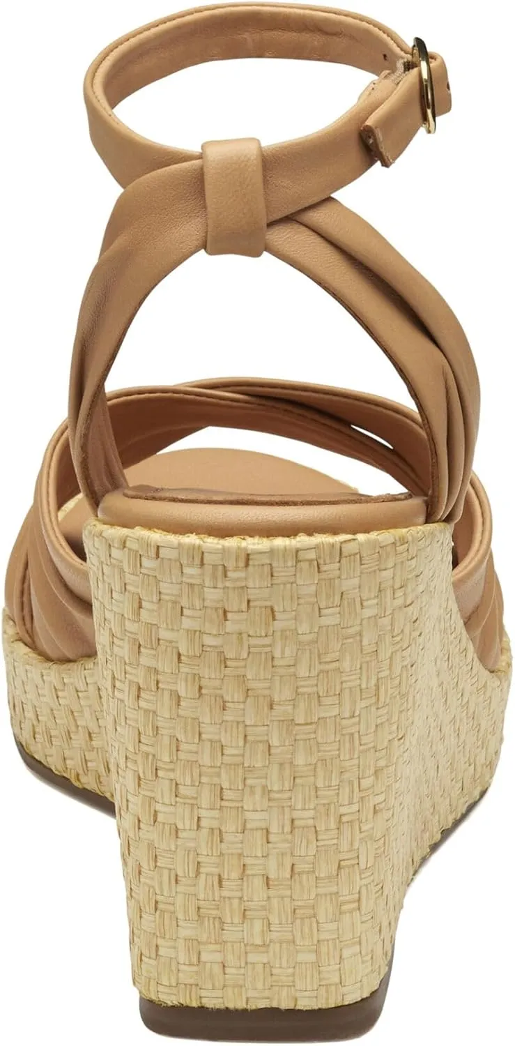 Johnston & Murphy Women’s Marcia Cross-Band Sandal, Platform Sandals, Wedge Heels for Women