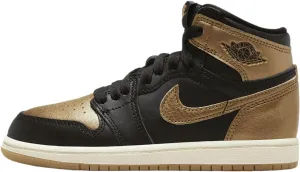 Jordan 1 Retro High OG Midnight Navy Little Kids' Shoes (FD1412-071, Black/Sail/Metallic Gold) Size 10.5