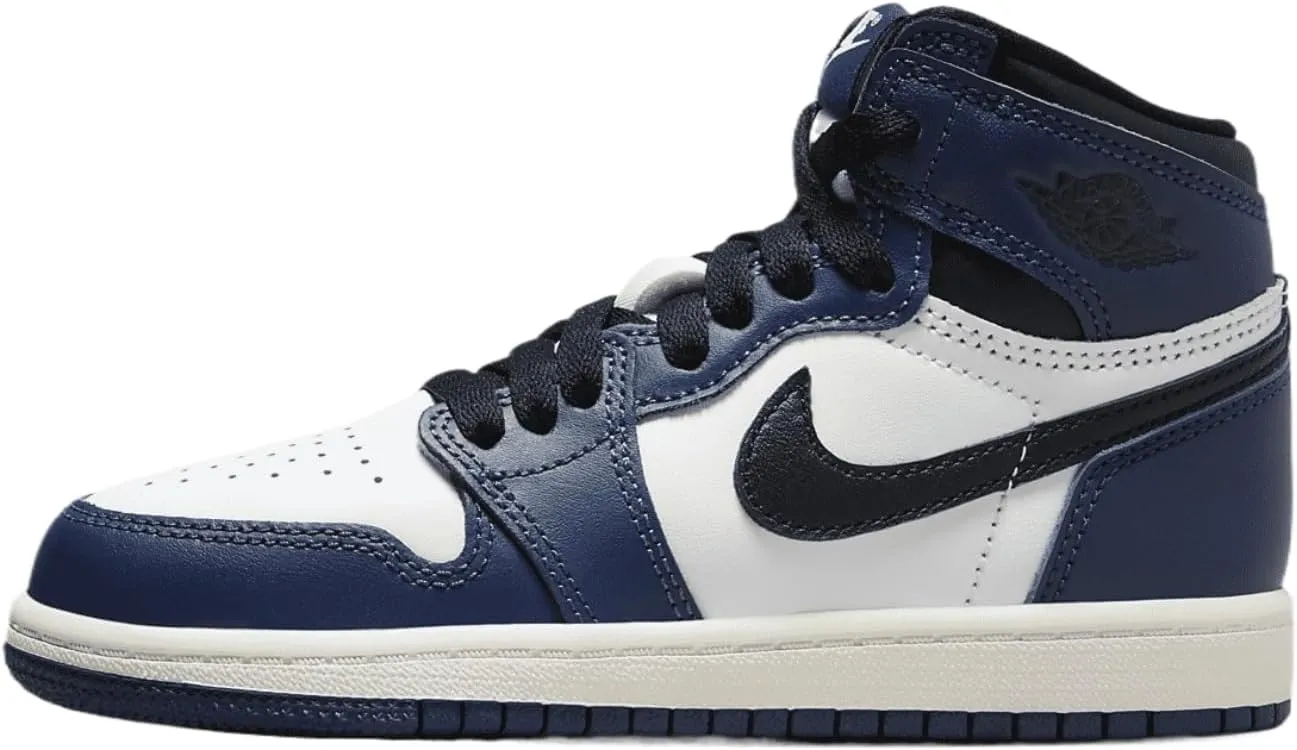 Jordan Little Kid's 1 Retro High OG Midnight Navy/Black-Wht-Sail (FD1412 401) - 10.5