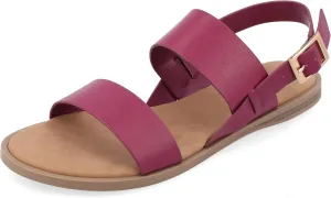 Journee Womens and Lavine Multi Strap Flat Sandals