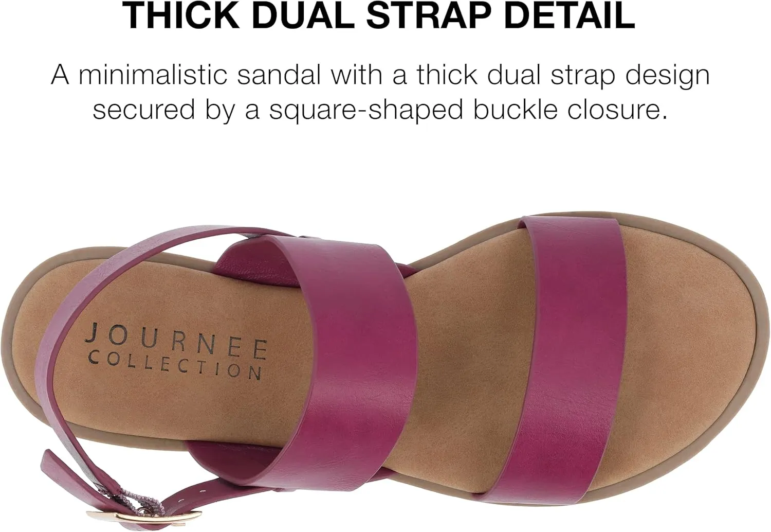 Journee Womens and Lavine Multi Strap Flat Sandals