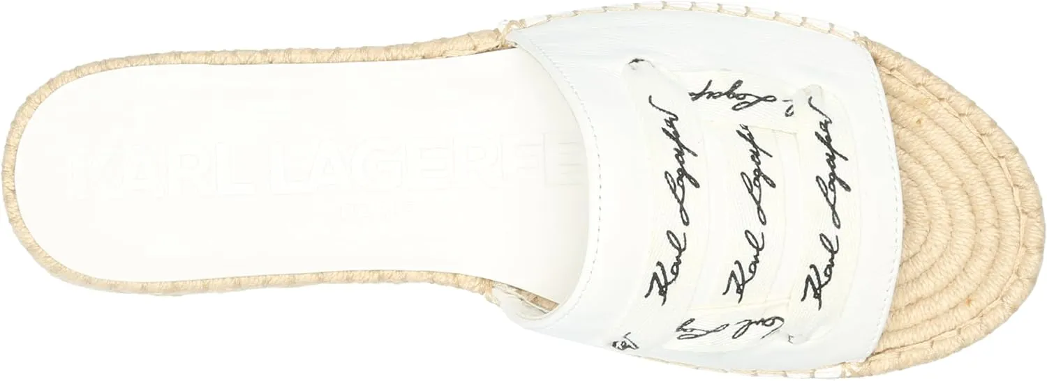 KARL LAGERFELD womens Cherie Slide Espadrille Sandal