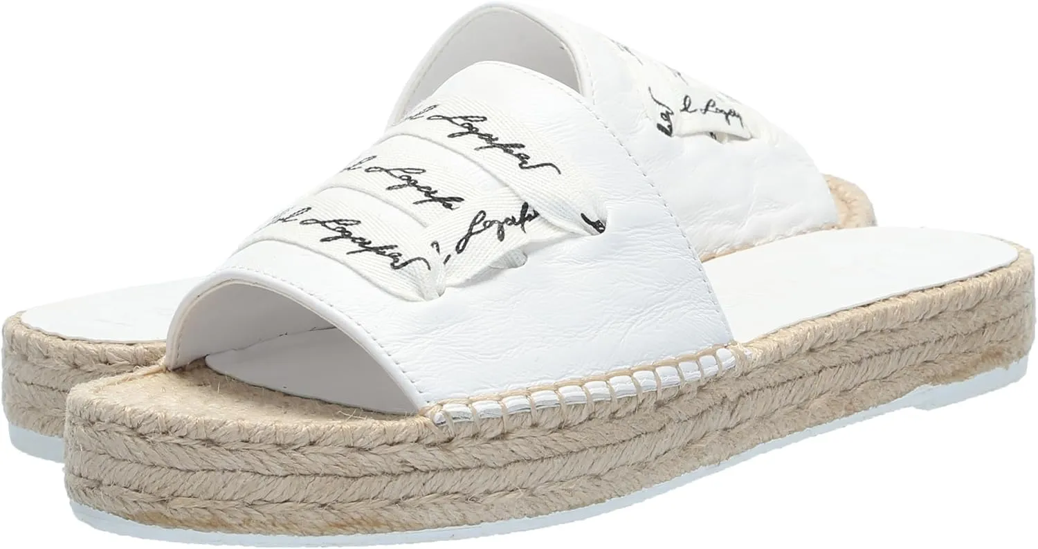 KARL LAGERFELD womens Cherie Slide Espadrille Sandal