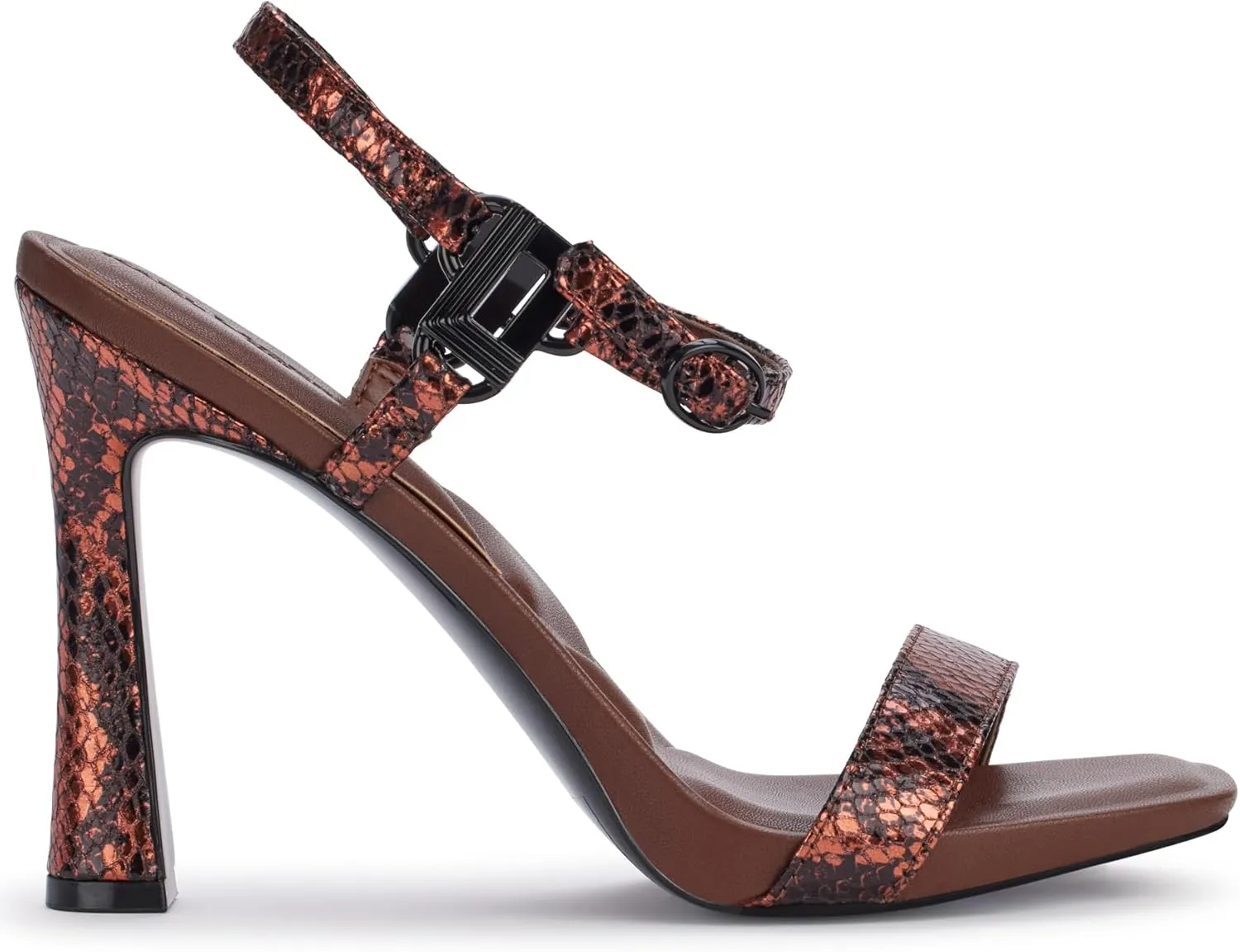 KARL LAGERFELD womens Cybil Evening Ankle Strap Heeled Sandal